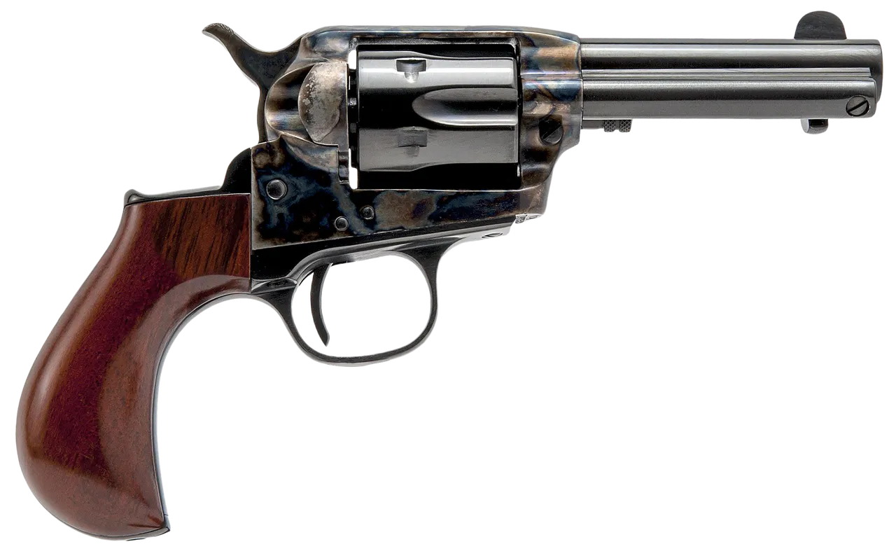 Cimarron CA980DC Lightning Dual Cylinder 9mm Luger 38 Special 6 Shot 3.50" Blued Steel Barrel, Blued Cylinder, Color Case Hardened Steel Frame, Wood Grip