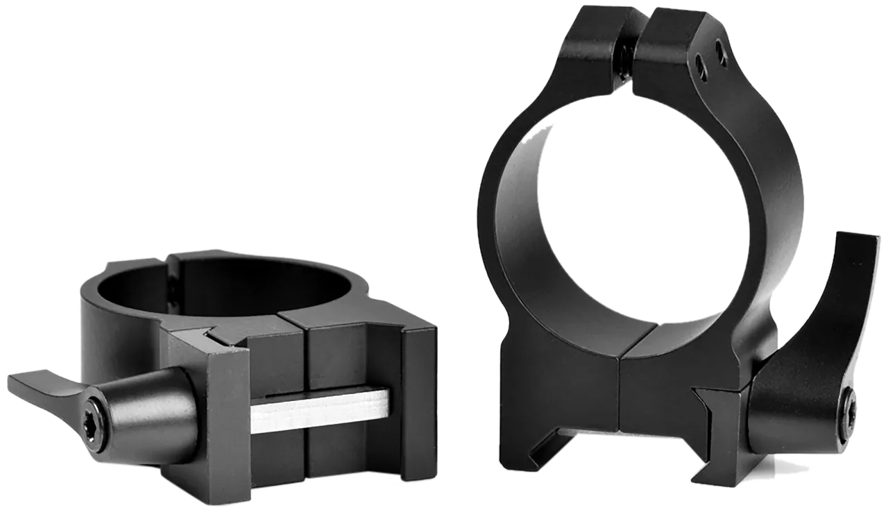 Warne 214LM Vertical Rings Maxima Matte Black 30mm Medium Quick Detach 0 MOA