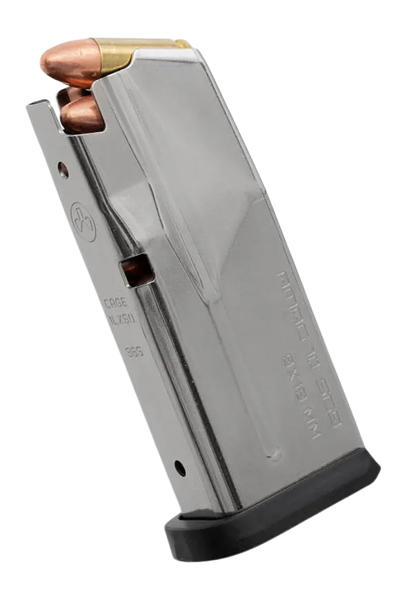 Magpul MAG1489SST AMAG  10rd 9mm Fits Sig P365 Silver Stainless Steel
