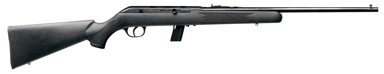 Savage Arms 40203 64 F Full Size 22 LR 10+1 21" Matte Black Sporter Barrel, Matte Black Grooved Carbon Steel Receiver, Matte Black Fixed Synthetic Stock, Right Hand