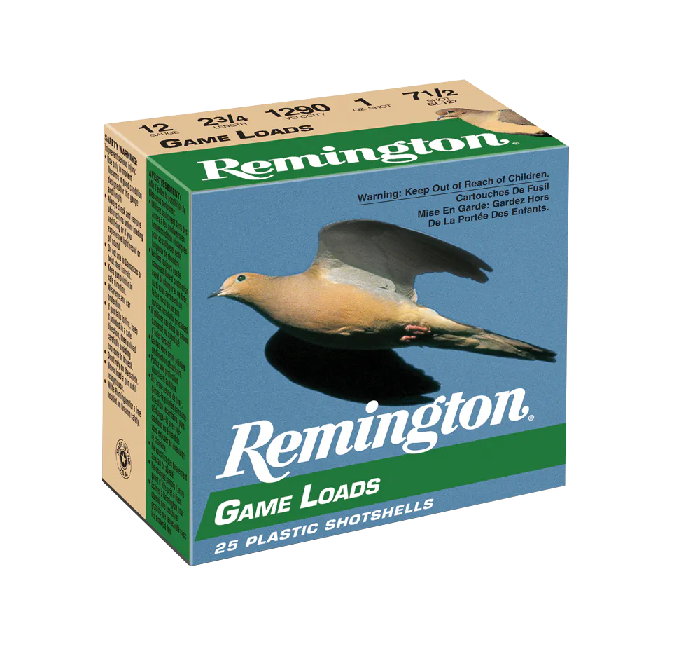 Remington Ammunition 20030 Game Load  12Gauge 2.75" 1oz 7.5Shot 25 Per Box/10 Case