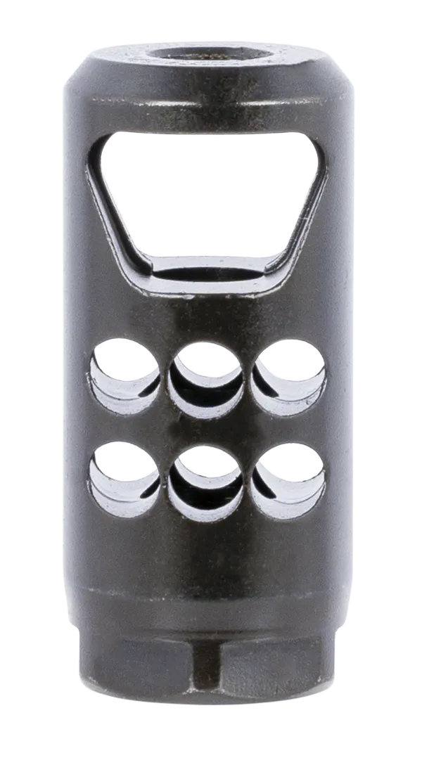 Ruger 90698 Hybrid Muzzle Brake Matte Black Steel 1/2"x28 Threads, 2.20" OAL 1" Diameter, 35 Cal