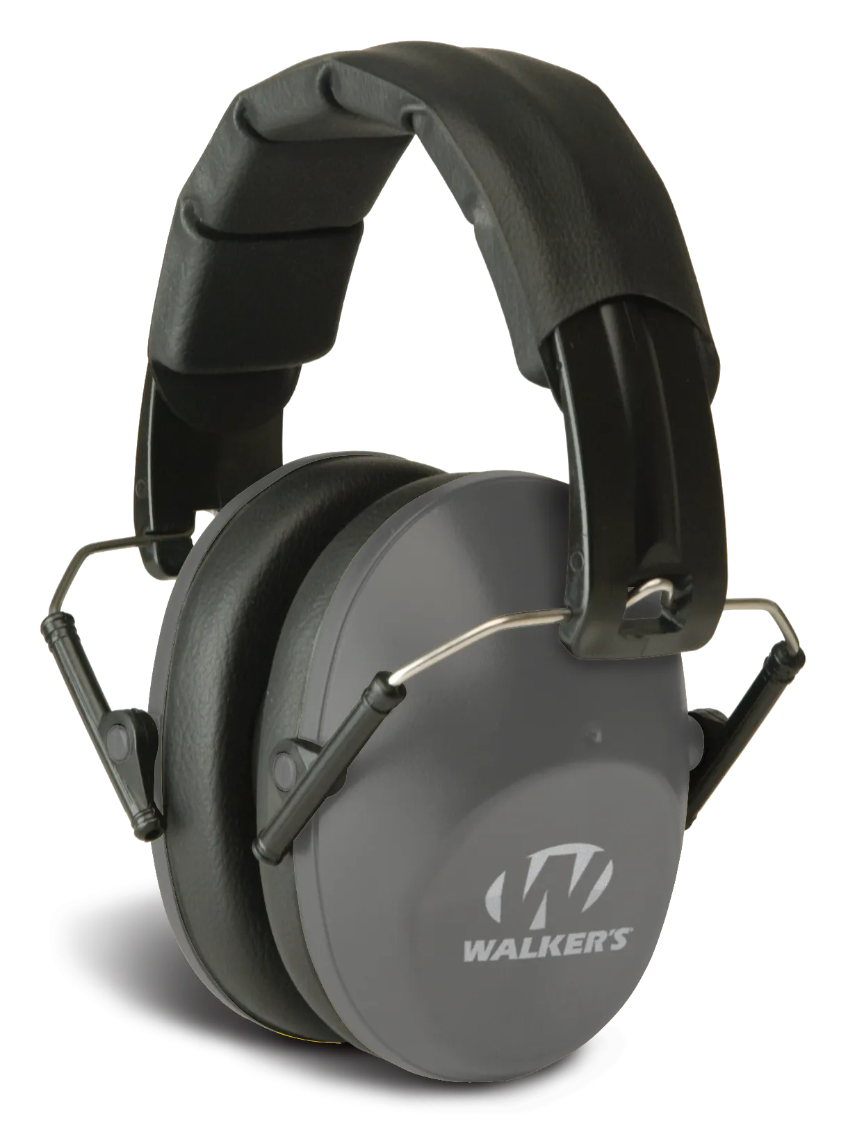 Walker's GWPFPM1GY Pro Low Profile Passive Muff 22 dB Over the Head Gray/Black Polymer
