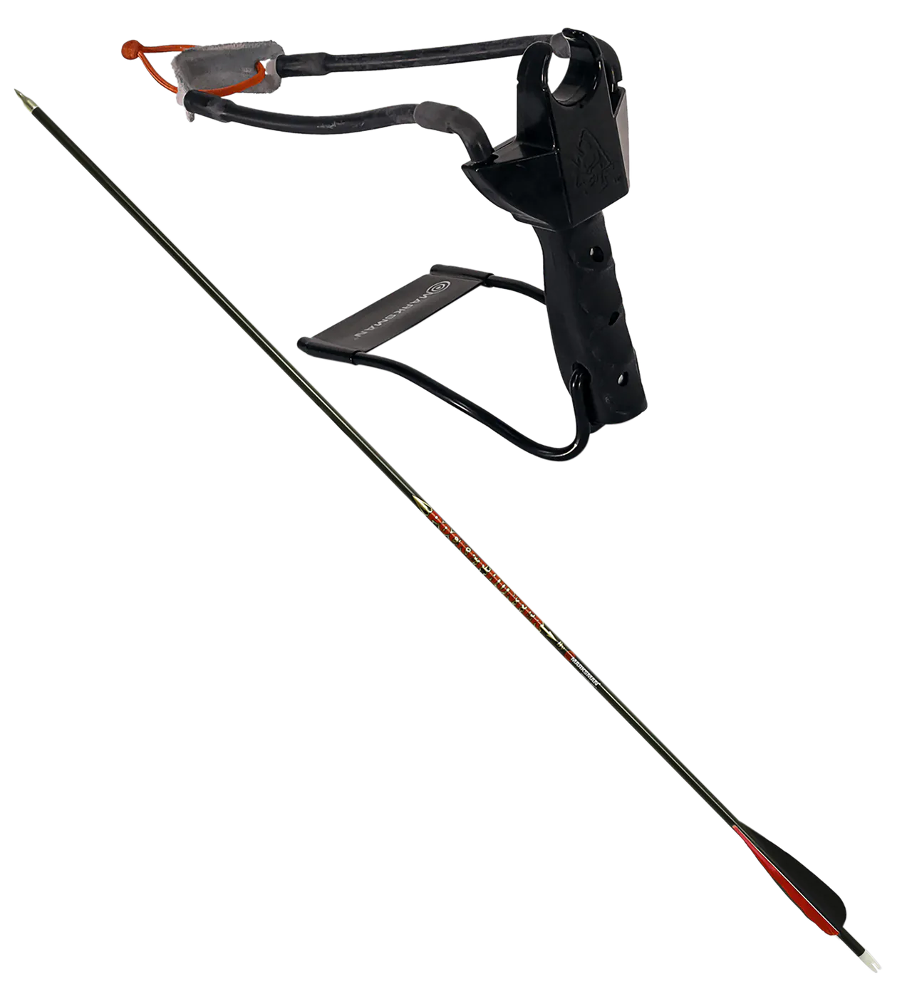 Marksman 3075 Marksman 3075 Pocket Hunter Slingshot Black Steel Frame Black Molded Handle