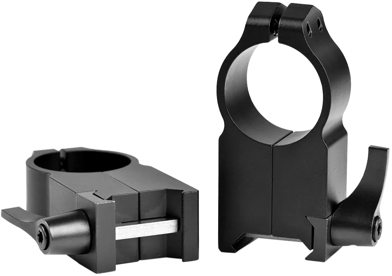 Warne 204LM Vertical Rings Maxima Matte Black 1" Ultra High Quick Detach 0 MOA