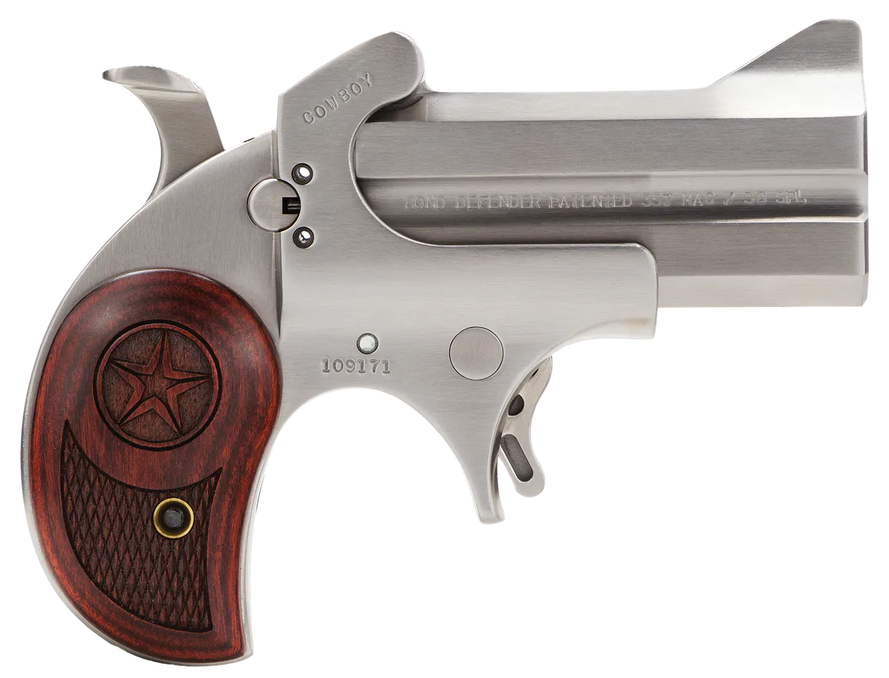 Bond Arms BACD Cowboy Original 38 Special/357 Mag 2rd Shot 3" Rosewood Grips