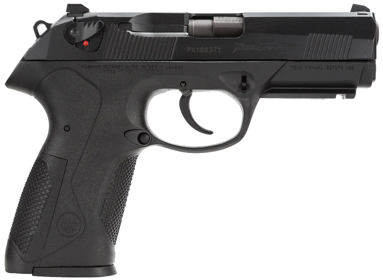 Beretta USA JXF9F21 Px4 Storm  Full Size Frame 9mm Luger 17+1, 4.10" Black Steel Barrel, Black Bruniton Serrated Steel Slide, Black Polymer Frame w/Picatinny Rail, Ambidextrous
