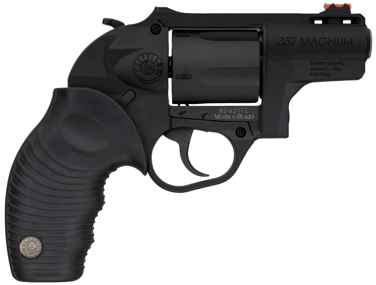 Taurus 2605021PLY 605 Poly Protector 38 Special +P or 357 Mag 5 Shot 2" Black Finish Barrel, Matte Black Oxide Finish Cylinder, Black Finish Polymer Frame & Black Ridged Rubber Grip