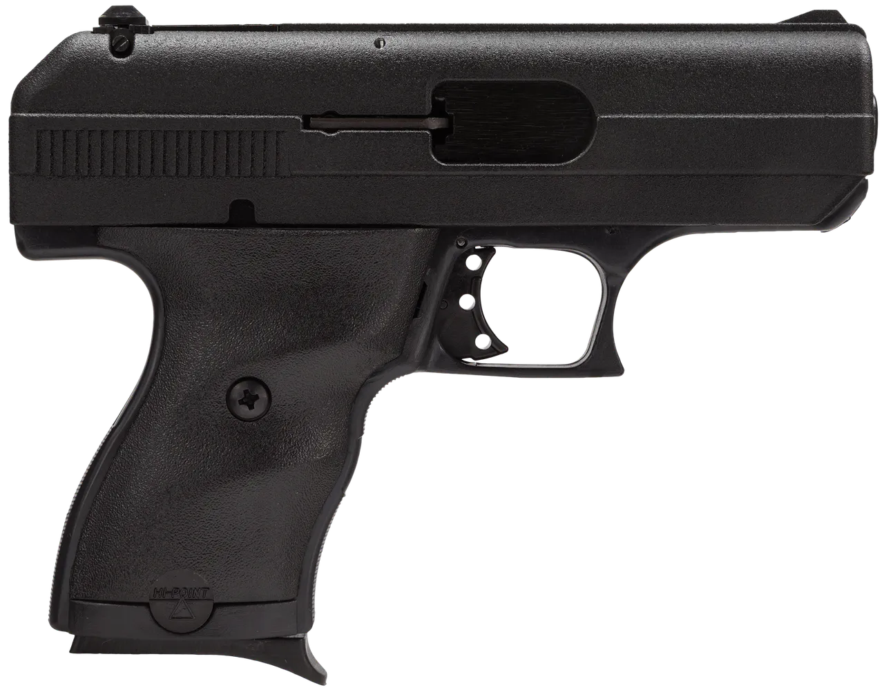 Hi-Point 00916 C9  9mm Luger 8+1, 3.50" Black Steel Barrel, Black Powder Coated Serrated Steel Slide, Black Polymer Frame & Grip