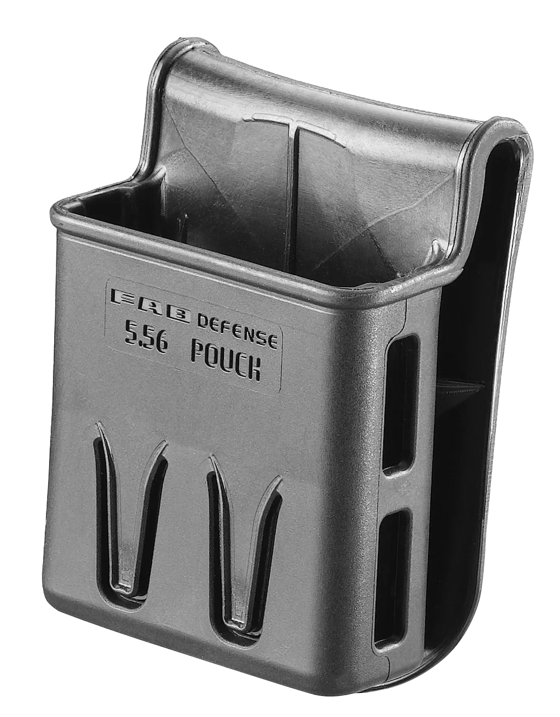 FAB Defense FX556P M4 Mag Pouch Compatible w/ M16/ M4/ AR-15 Belt Mount Black Polymer Ambidextrous