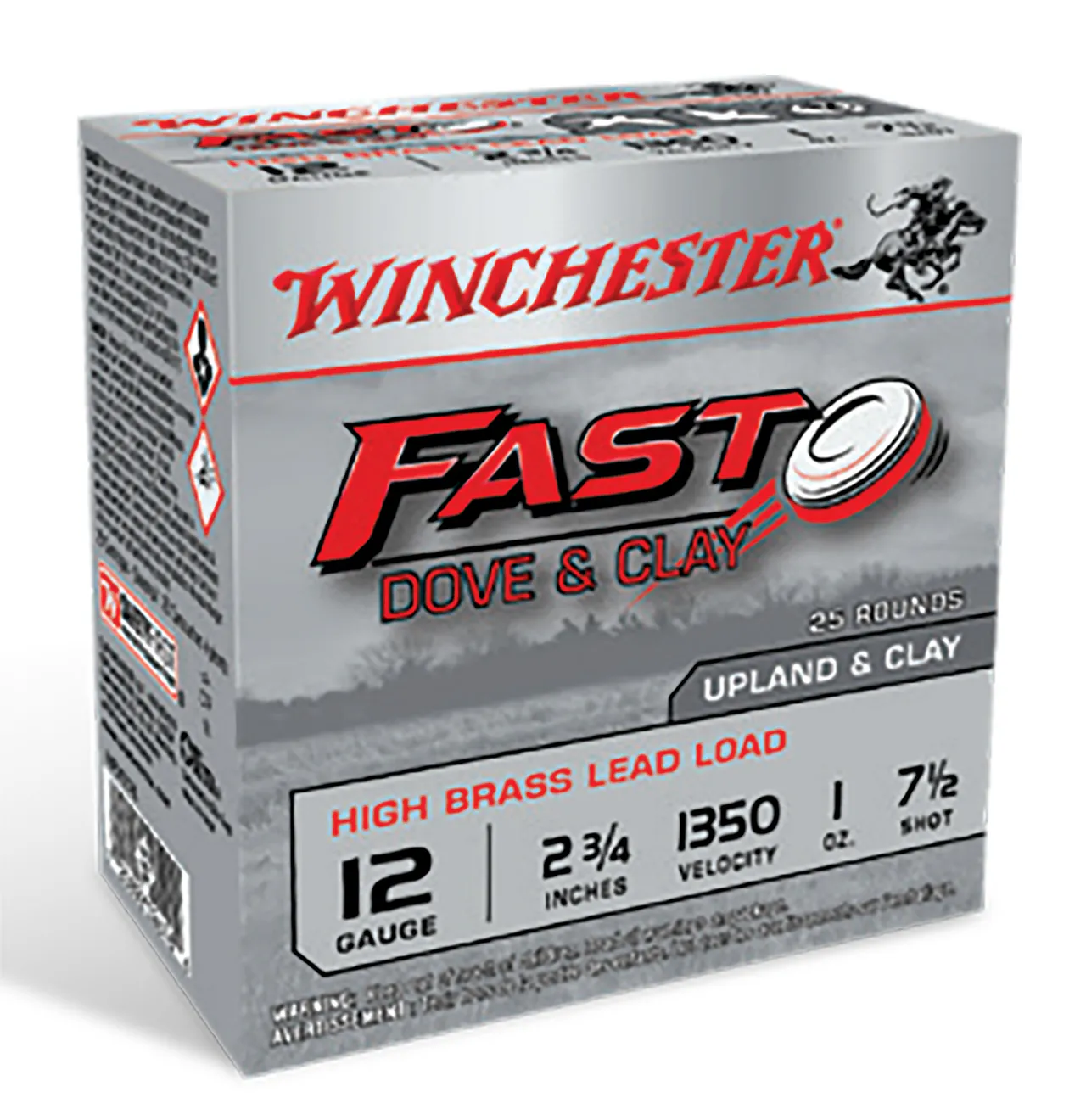 Winchester Ammo WFD127B Fast Dove & Clay High Brass 12Gauge 2.75" 1oz 7.5Shot 25 Per Box/10 Case