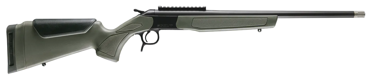 CVA CR4918 Scout Spur Compact 410 Gauge 1rd 20" Blued Single Shot Barrel, Blued Receiver w/Picatinny Rail, OD Green & Black Synthetic Stock
