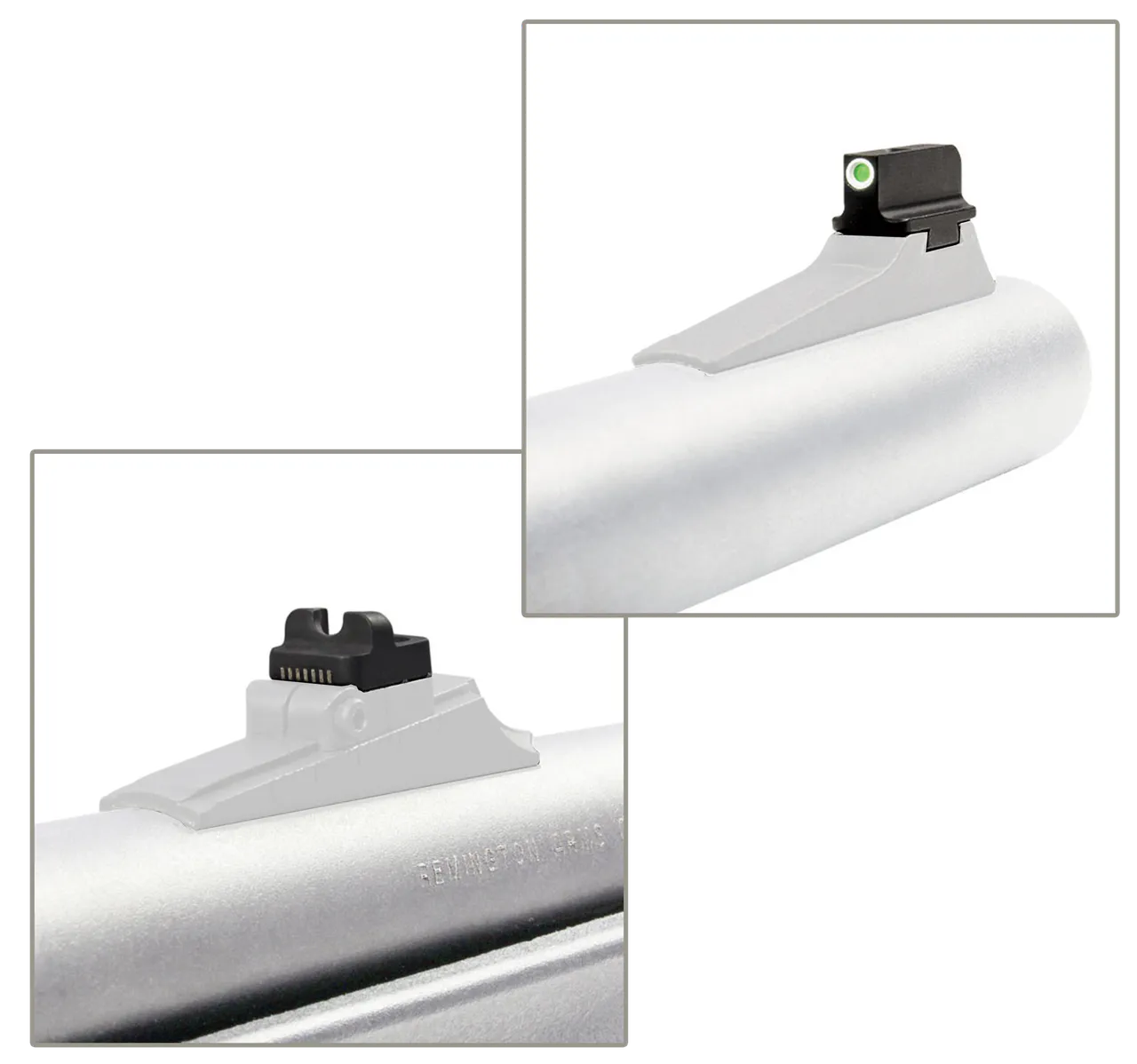 TruGlo TG13RM1PB TFX Pro Sights For Remington Shotguns  Black |  Green Tritium Fiber Optic  White Outline Front Sight Black Rear Sight