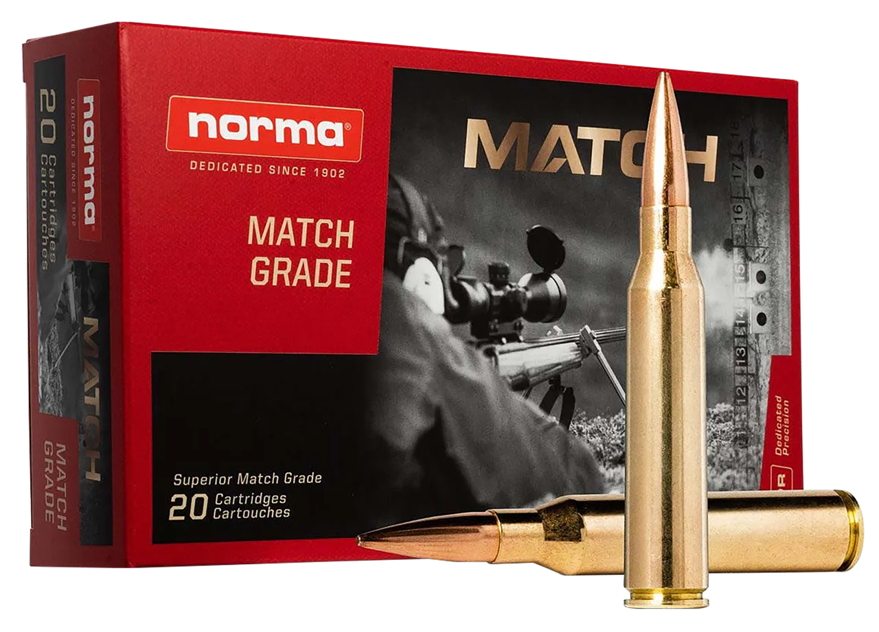Norma Ammunition 20185272 Dedicated Precision Golden Target Match 338NormaMag 300gr 20 Per Box/10 Case