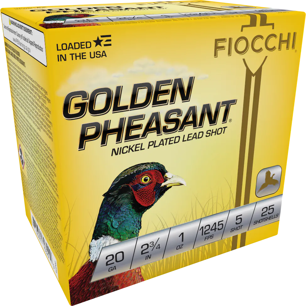 Fiocchi 20GP5 Golden Pheasant Extrema 20Gauge 2.75" 1oz 5Shot 25 Per Box/10 Case