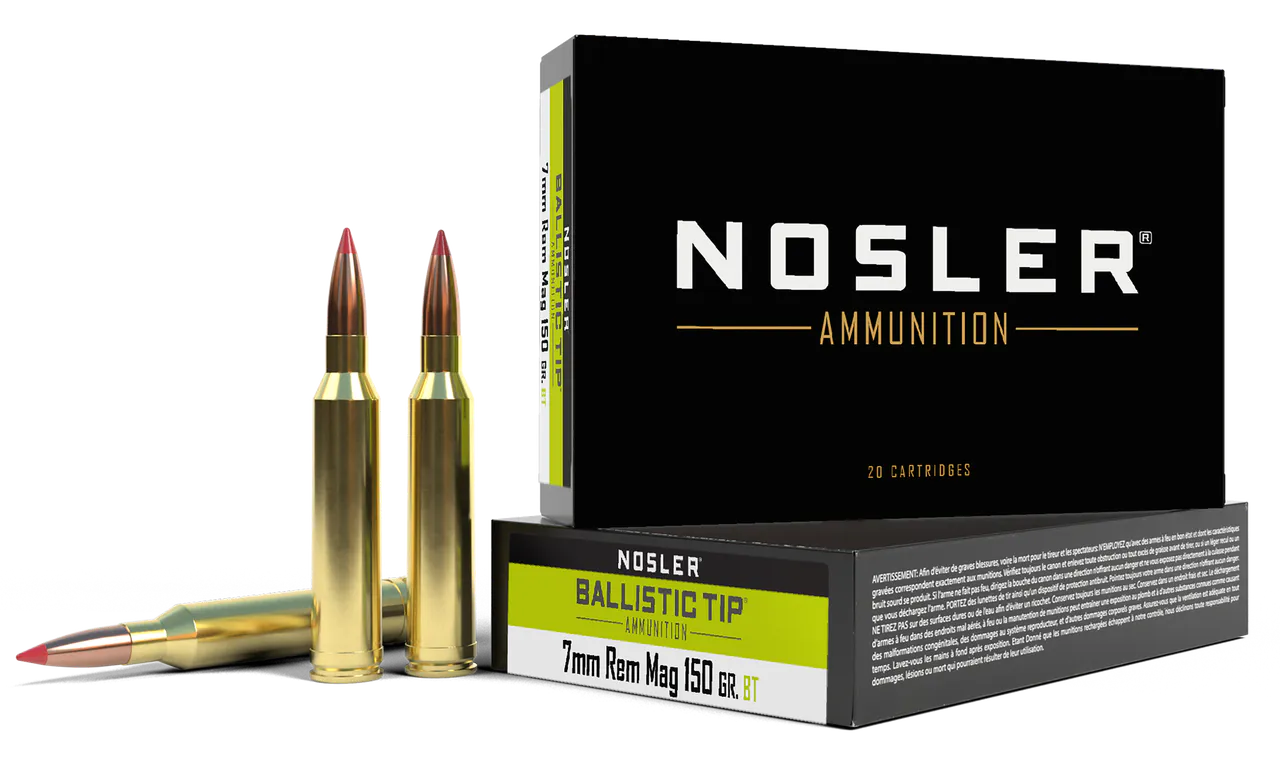 Nosler 40045 Ballistic Tip 7mmRemMag 150gr Spitzer Ballistic Tip 20 Per Box/10 Case