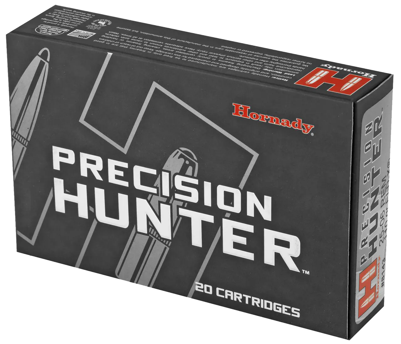 Hornady 8143 Precision Hunter  25-06Rem 110gr Extremely Low Drag eXpanding 20 Per Box/10 Case