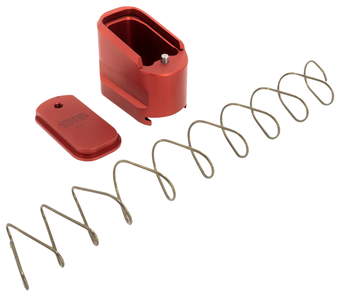 Shield Arms SAS15ME5RED Magazine Extension 5rd Compatible w/ Shield Arms S15 Magazine, Red Anodized Aluminum