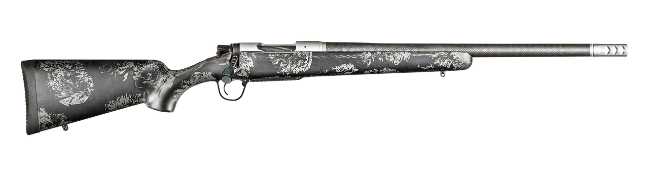 Christensen Arms 801-060076-00 FFT Full Size 22 Creedmoor 4+1 20" Carbon Fiber Threaded Barrel, Stainless Steel Drilled & Tapped Receiver, Picatinny Rail Forend, Carbon w/Gray Accents Fixed Carbon Fi
