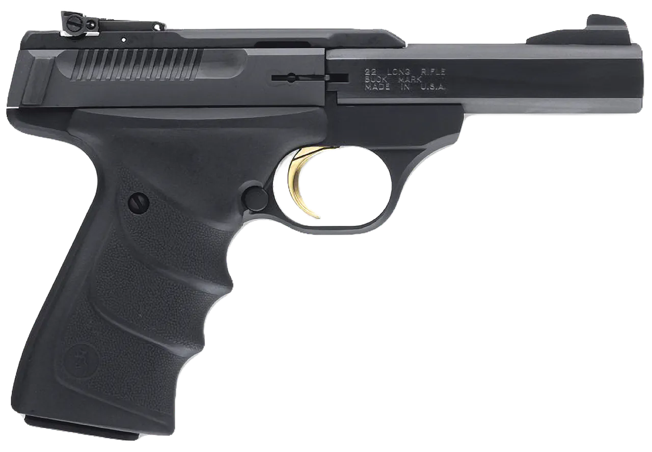 Browning 051408490 Buck Mark Standard Micro *CA Compliant 22 LR 10+1 4" Slab Side Barrel, Matte Black Serrated Steel Slide & Aluminum Frame, Black Overmolded Grips