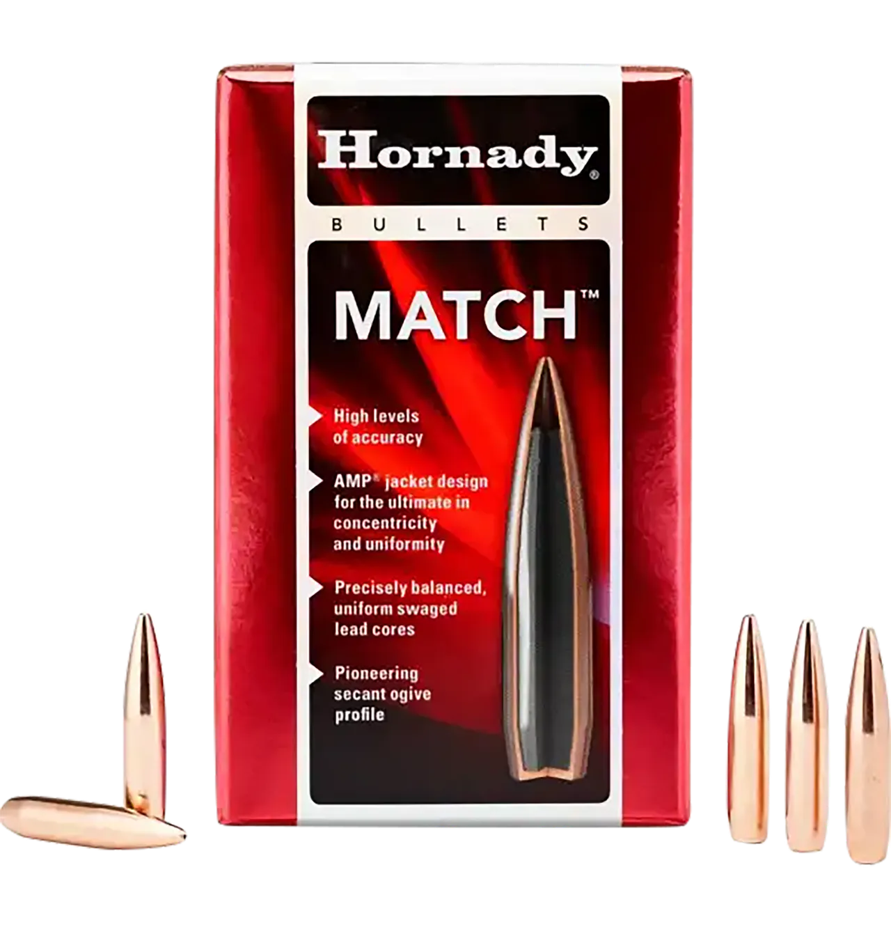 Hornady 26335 Match 6.5mm .264 140 gr Hollow Point Boat Tail Match 100 Per Box/ 15 Case