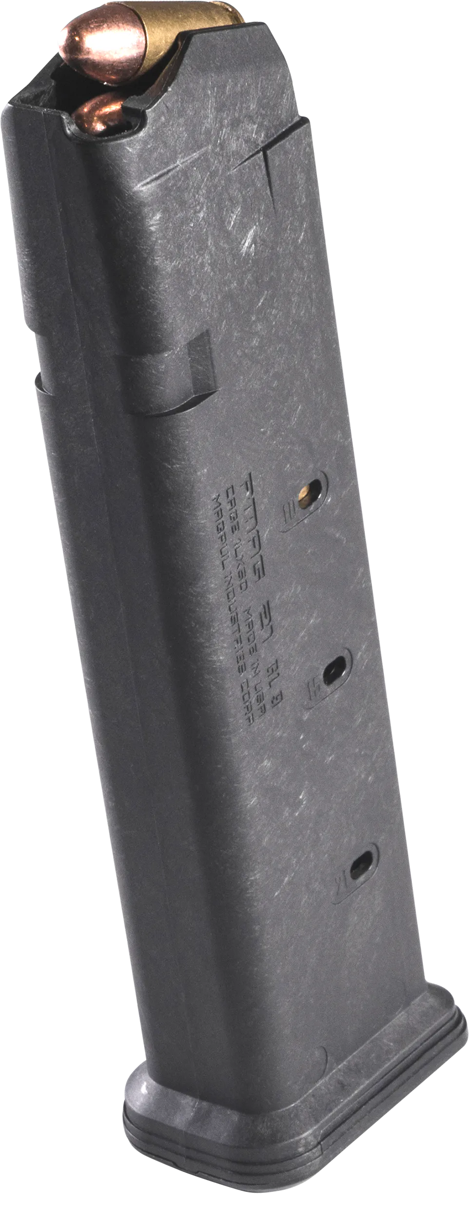 Magpul MAG661BLK PMAG GL9 21rd 9mm Luger Compatible w/Glock 17/19/26/34/45 Black Polymer