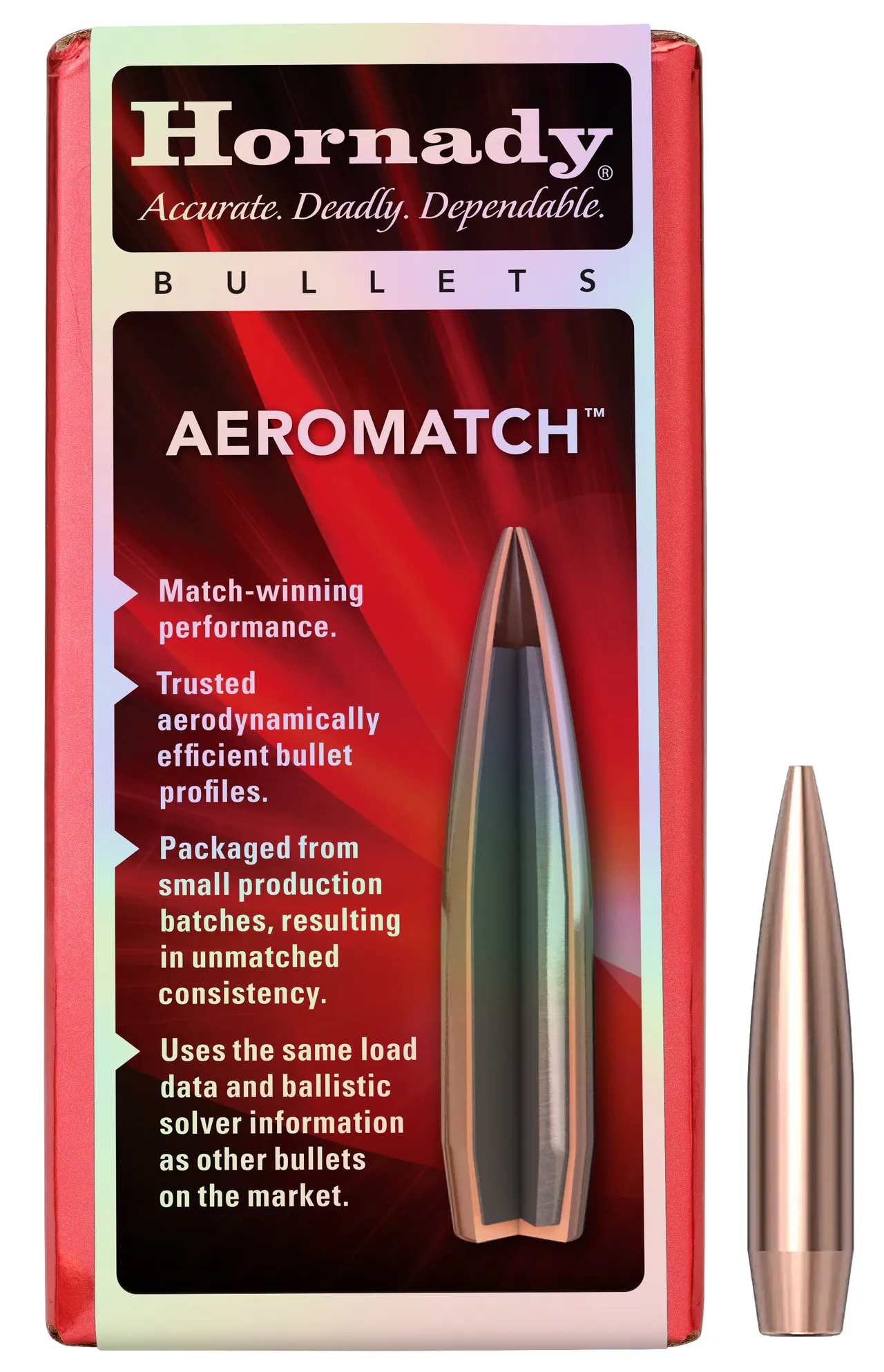 Hornady 26303 Aeromatch  6.5mm 140gr 100 Per Box/15 Case