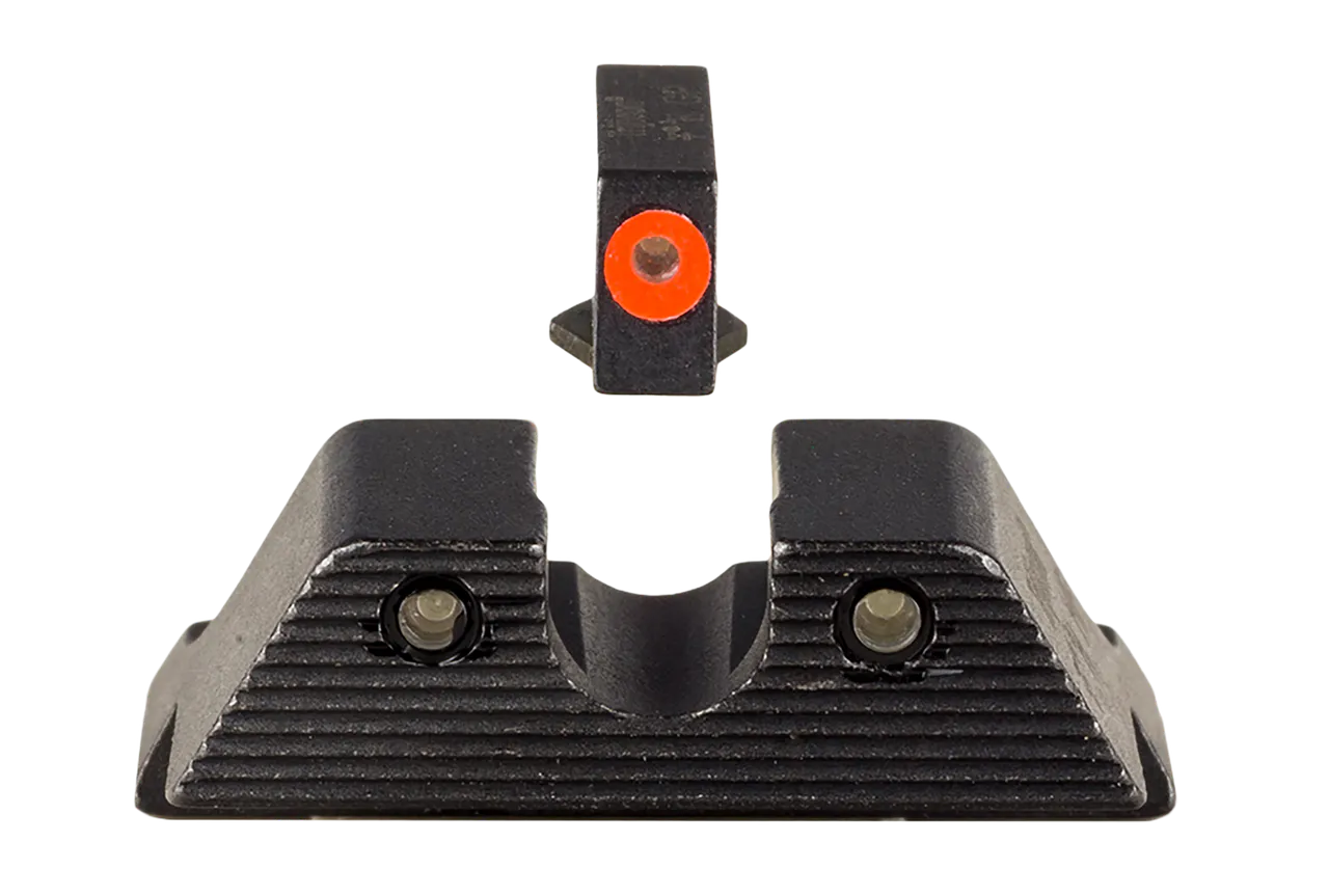 Trijicon 600846 HD XR Night Sight Set Green Tritium/Orange Outline Front, Green Tritium Rear, Black Frame, Fits Glock/48/43/43X/43E Excludes MOS