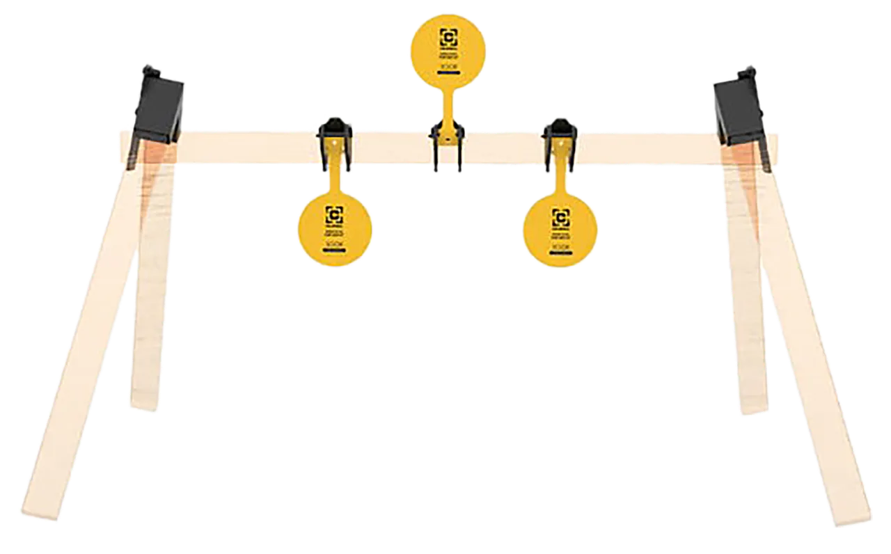 Caldwell 1215375 AR500 Plate Rack Kit 8" Yellow Steel Hanging 3 Plates