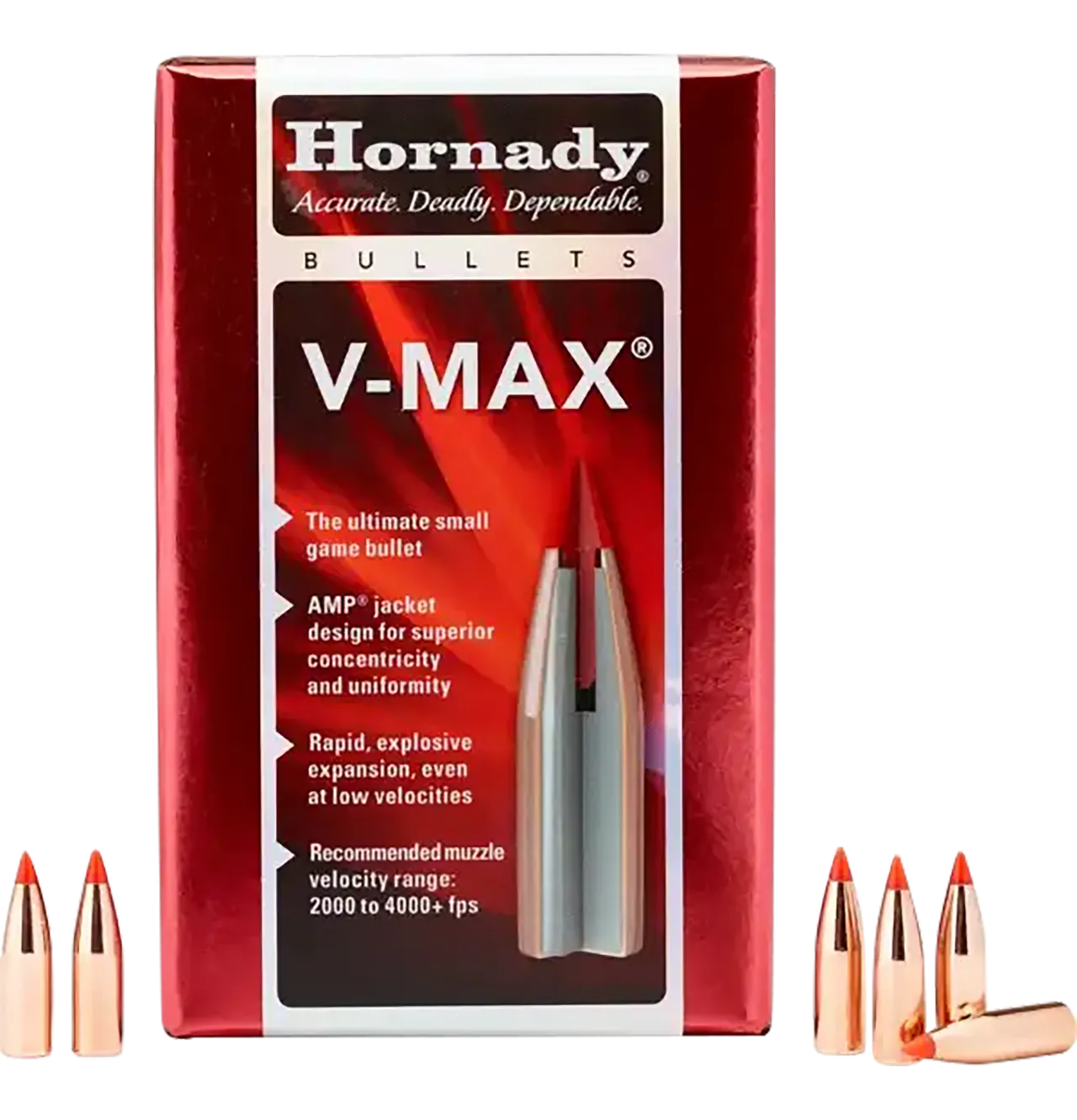 Hornady 22252 V-Max  22 Cal .224 35 gr V Max 100 Per Box/ 40 Case