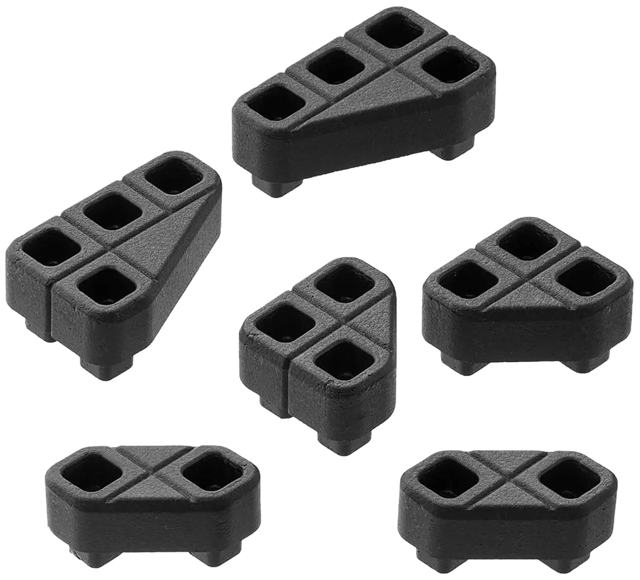 Magpul MAG1366BLK DAKA Block Kit Angled, Includes 45 Degree Blocks (2), 45/90 Degree Blocks (2) & 30/60 Degree Blocks (2), Black Polypropylene, Fits Magpul DAKA Cases/Organizer Systems
