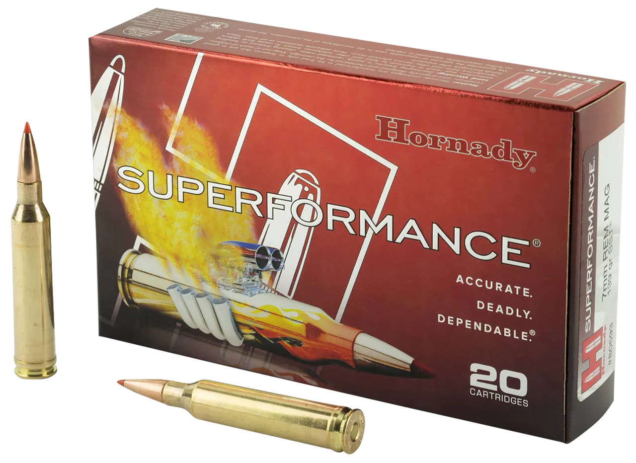 Hornady 80593 Superformance  7mmRemMag 139gr Super Shock Tip 20 Per Box/10 Case
