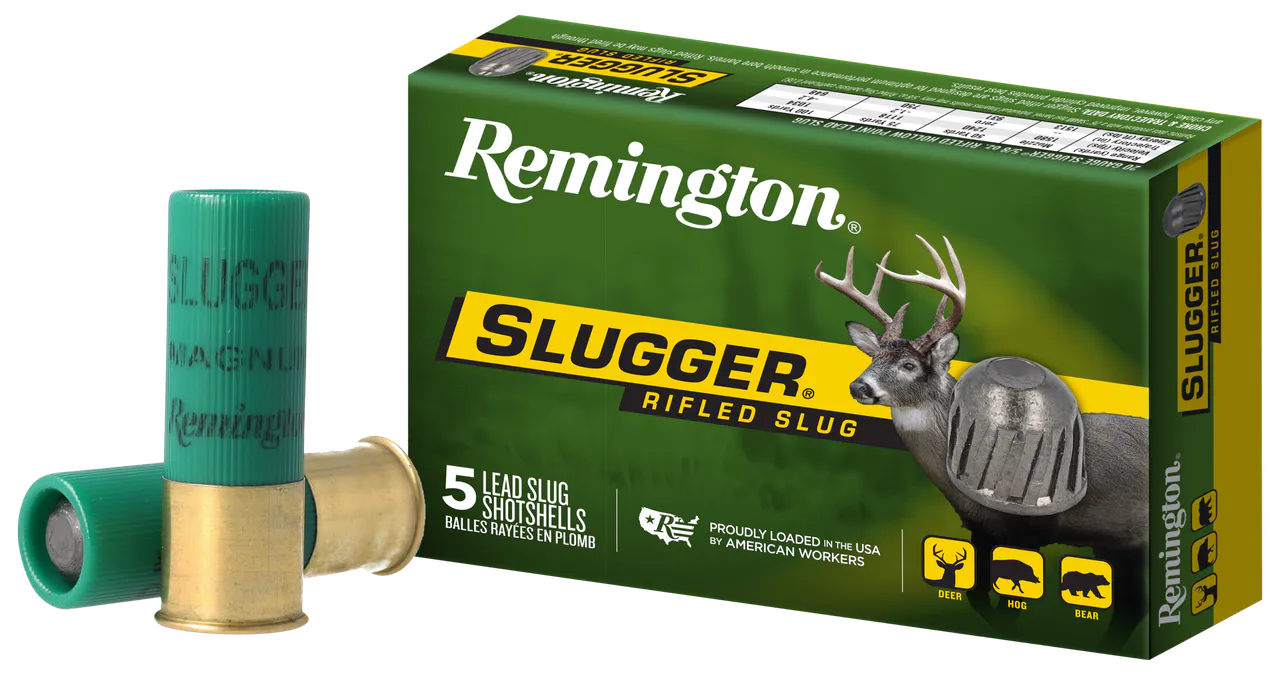 Remington Ammunition 20270 Slugger  12 Gauge 3" 1 oz Rifled Slug Shot 5 Per Box/ 50 Cs