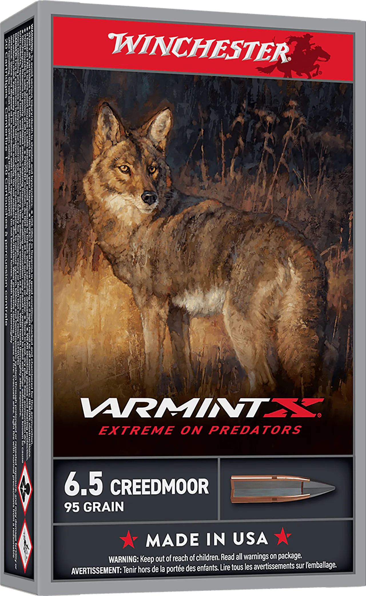 Winchester Ammo X65PXP Varmint X 6.5Creedmoor 95gr 20 Per Box/10 Case