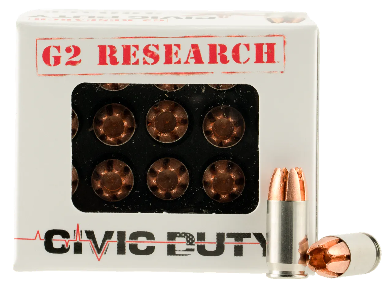 G2 Research G00621 Civic Duty 380ACP 64gr Copper Expansion Projectile 20 Per Box/25 Case