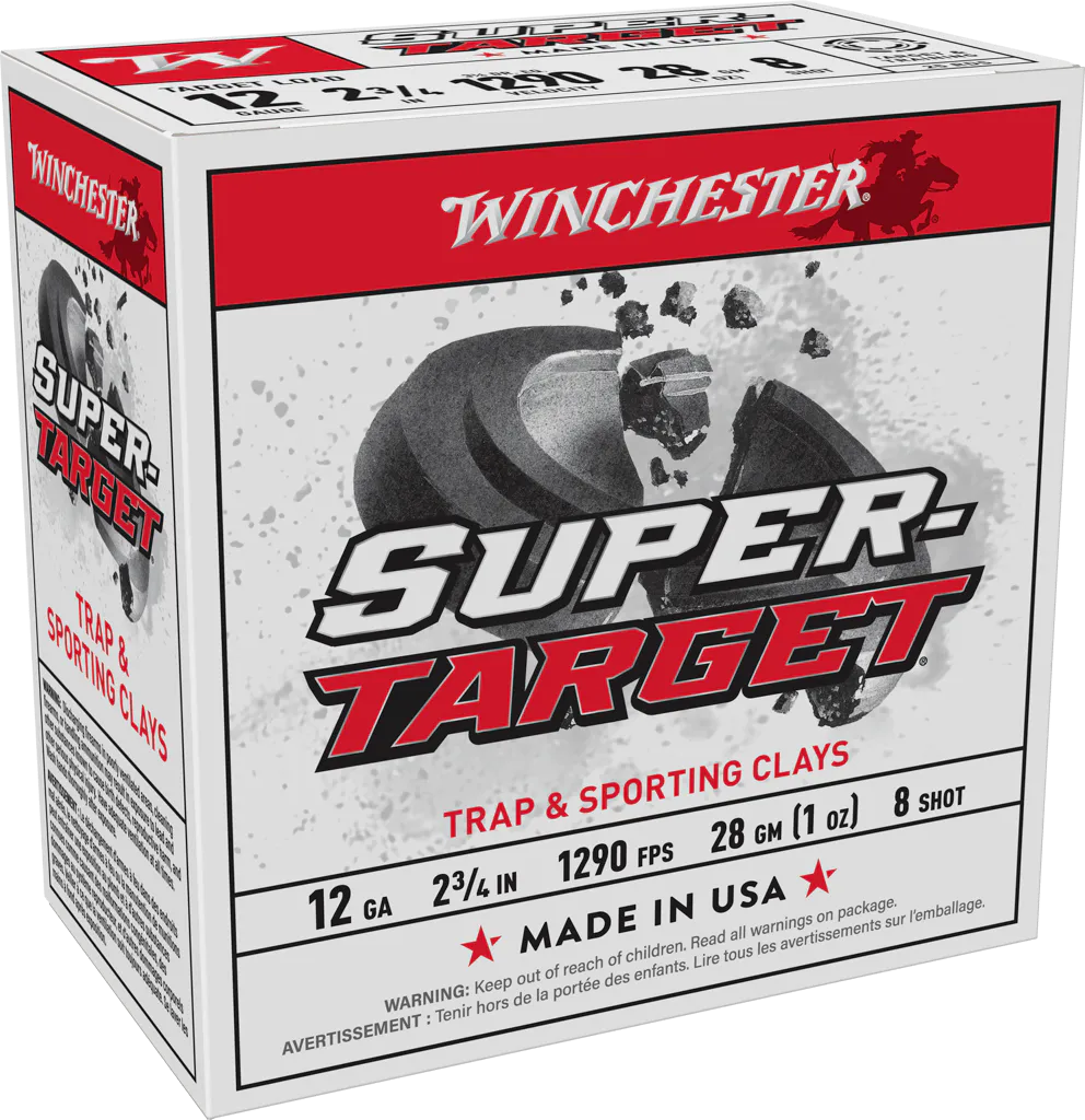 Winchester Ammo TRGT12908 Super-Target Light Target 12Gauge 2.75" 1oz 8Shot 25 Per Box/10 Case