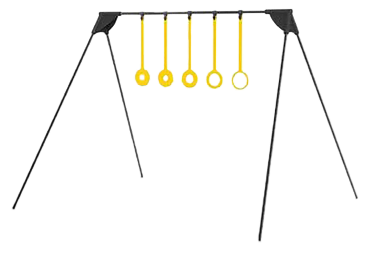 Caldwell 4002309 Ring Challenge Rimfire KYL Black/Yellow AR500 Steel Standing Includes 5 Rings