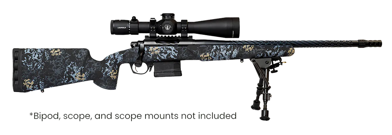 Horizon Firearms HRF-VNP-300W-22R-P Vandal Prime 300 Win 22" Black Spiral Fluted Threaded Barrel, Black Receiver w/Picatinny Rail, Textured Iota EKO Carbon Fiber Stock