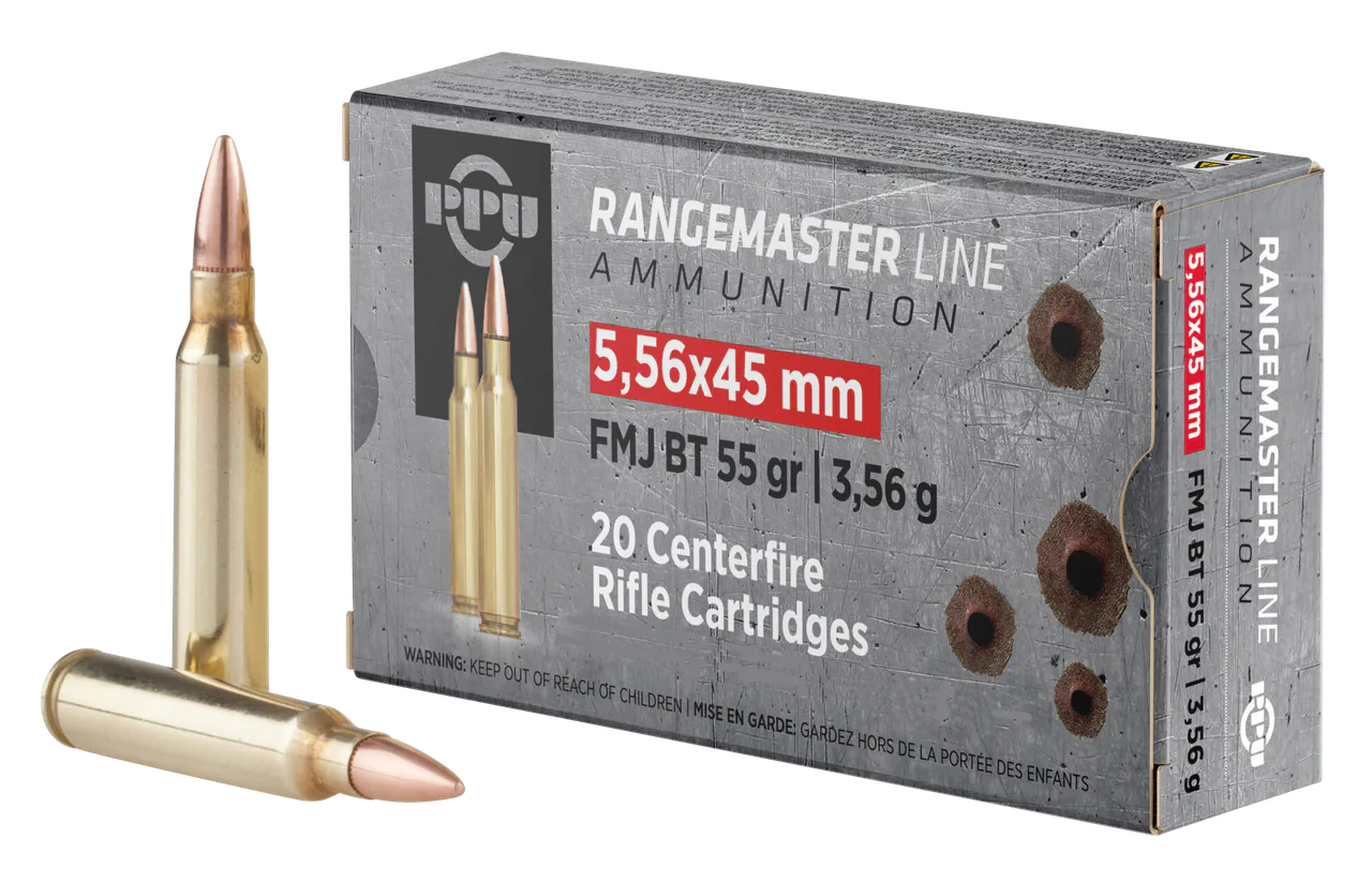 PPU PPRM5561M Rangemaster  5.56x45mmNATO 55gr Full Metal Jacket Boat Tail/1000rds *Sold by Case *Includes Metal Can