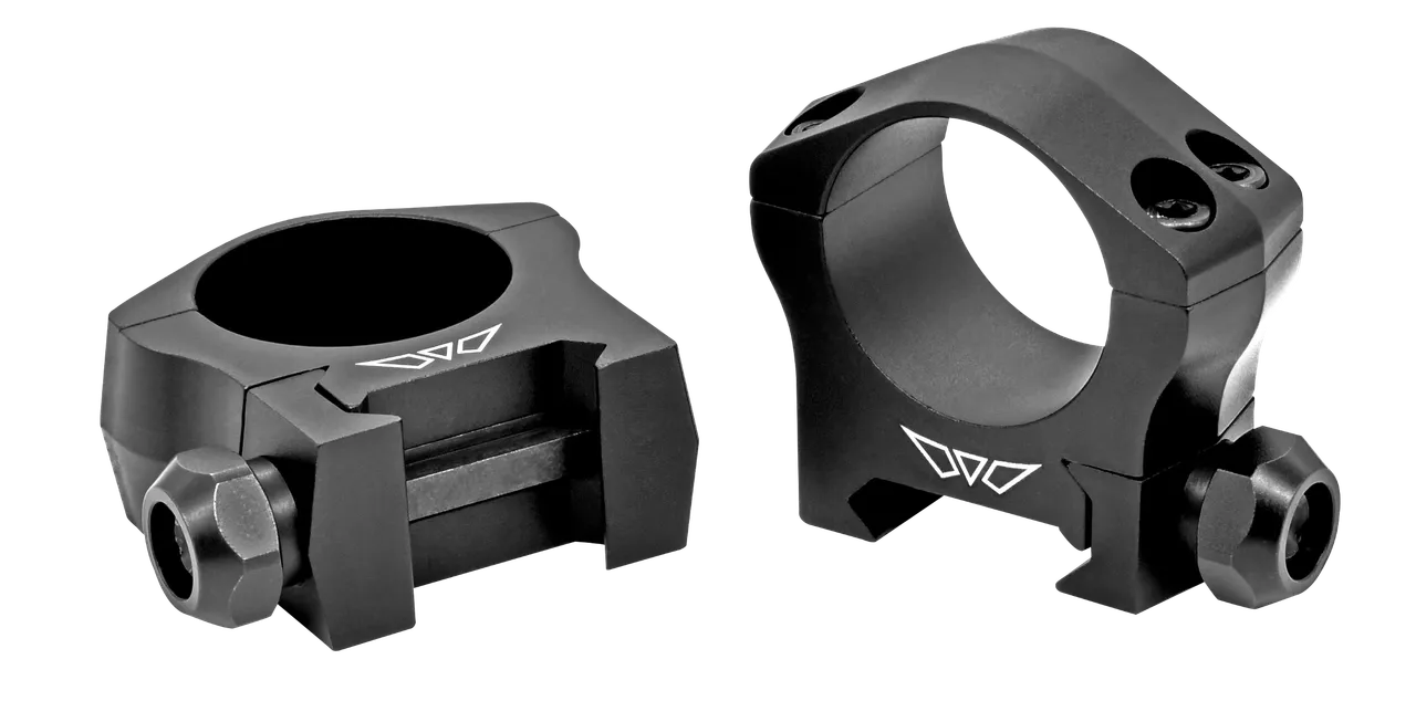 Warne 7200M Scope Rings Mountain Tech Matte Black 1" Low 0 MOA