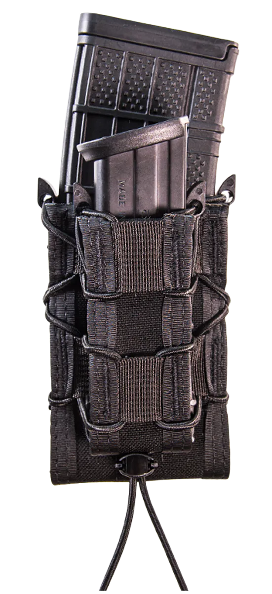 High Speed Gear 11DD00BK TACO Double Decker Mag Pouch Double Black Nylon MOLLE Compatible w/ Rifle Compatible w/ Pistol