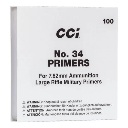 CCI PRIMER NO.34 NATO 100 RD/BX 10BX/BRICK 50 BX/CS (BRICK)
