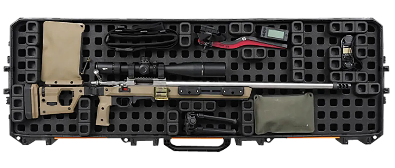 Magpul MAG1302BLK DAKA Grid Organizer Black Polypropylene for Pelican 800 Vault Double Rifle Case
