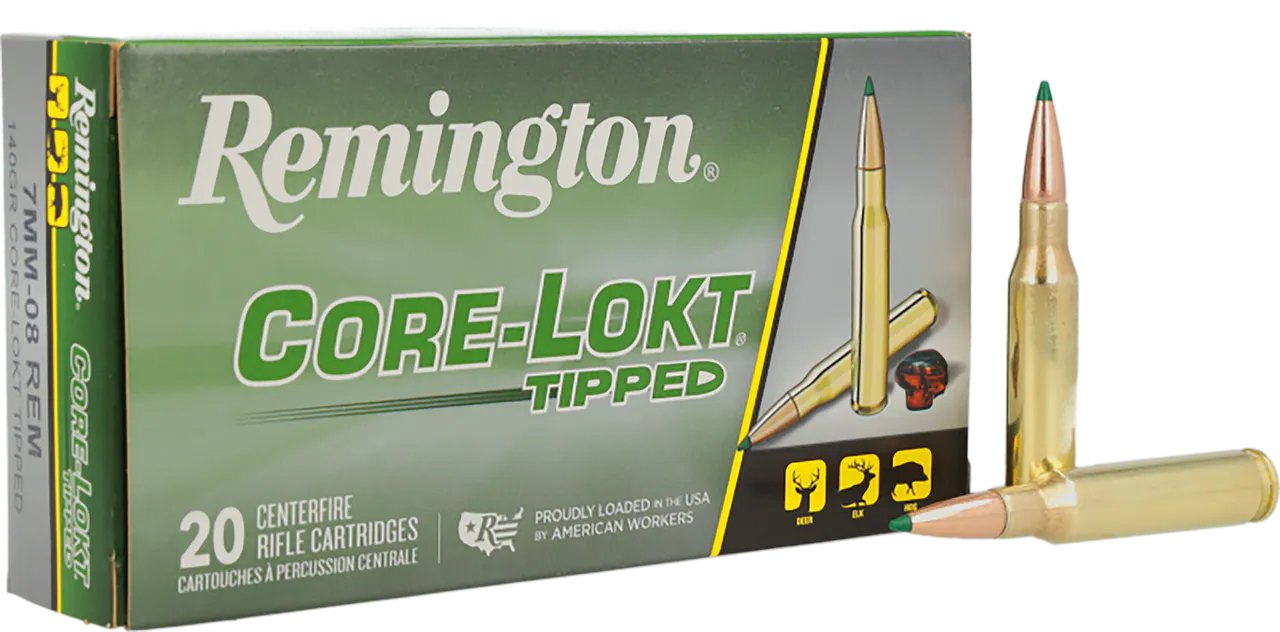 Remington Ammunition R20039   7mm-08Rem 140gr Core-Lokt Tipped 20 Per Box/10 Case