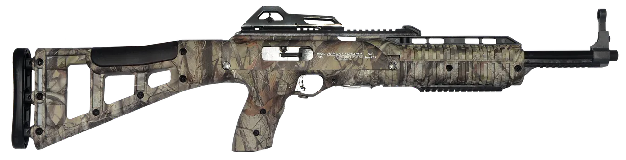 Hi-Point 995TSWC 995TS Carbine 9mm Luger 16.50" 10+1 Woodland Camo  All Weather Skeletonized Stock  Polymer Grip Right Hand