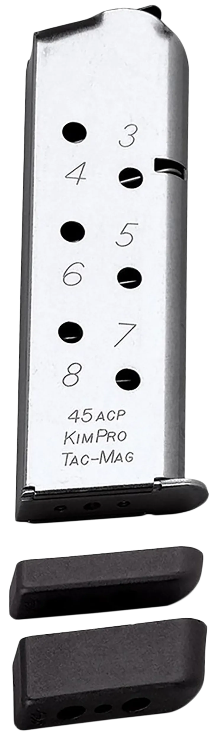 Kimber Mfg.,inc 1100721A Tac-Mag  8rd 45 ACP Silver Stainless Steel
