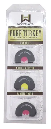 WOODHAVEN CUSTOM CALLS PURE TURKEY 3-PACK MOUTH CALLS