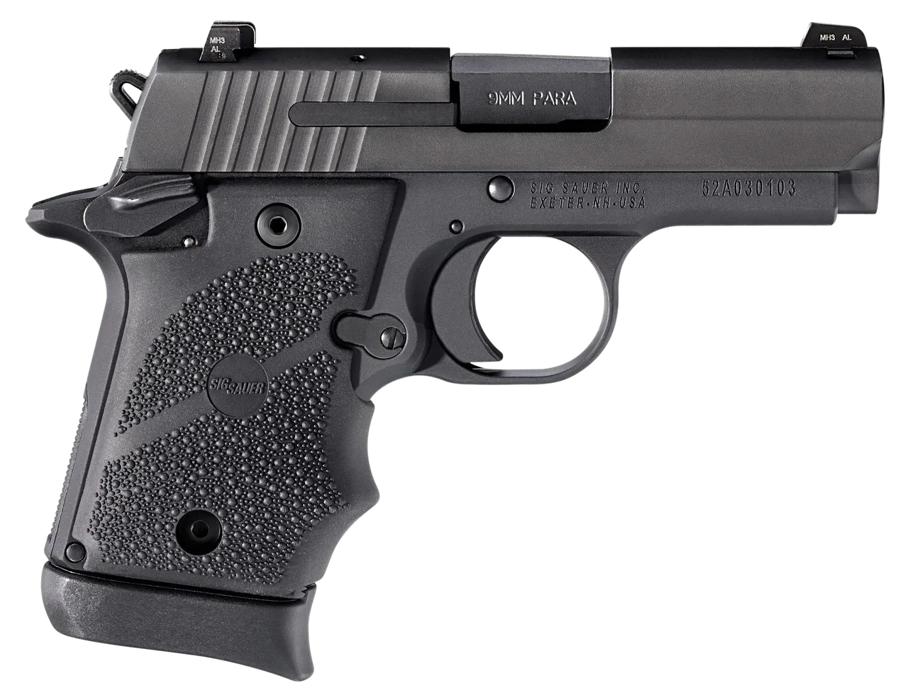 Sig Sauer 938M9BRGAMBI P938 Micro-Compact *MA Compliant 9mm Luger 3" 7+1 Black Hardcoat Anodized Black Polymer Grip