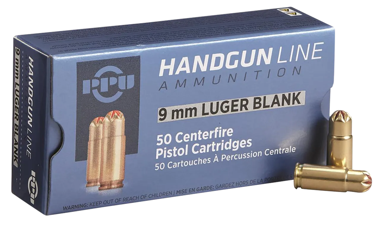 PPU PPB9L Blank Ammo  9mmLuger 50 Per Box/20 Case