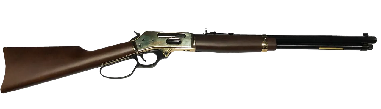 Henry H009BGL Side Gate  Full Size 30-30 Win 5+1 20" Blued Steel Barrel, Polished Brass Receiver, Fixed American Walnut Stock